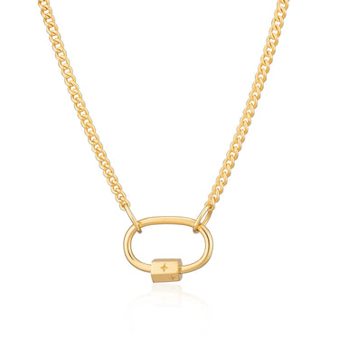  Oval Carabiner Curb Chain Necklace - by Scream Pretty