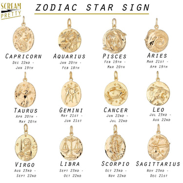  Gold Plated Zodiac Charm - by Scream Pretty