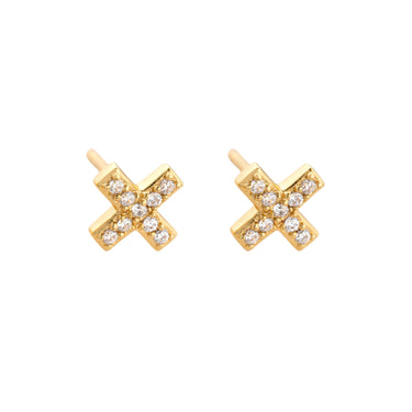  Pave Cross Stud Earrings - by Scream Pretty