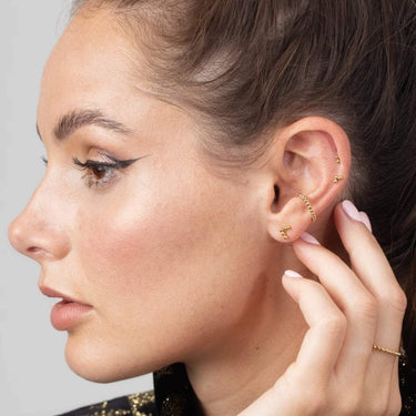  Solder Dot Bead Set of 3 Single Stud Earrings - by Scream Pretty
