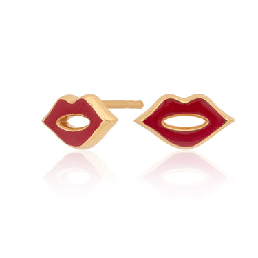  Red Lips Stud Earrings - by Scream Pretty