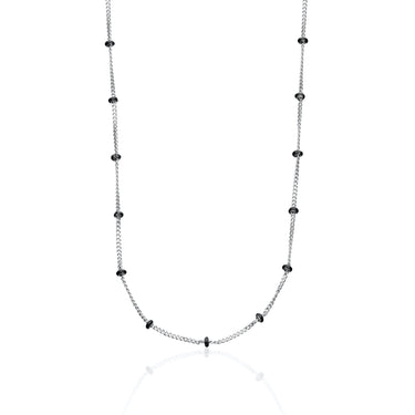 Black Enamel Satellite Chain Necklace by Scream Pretty
