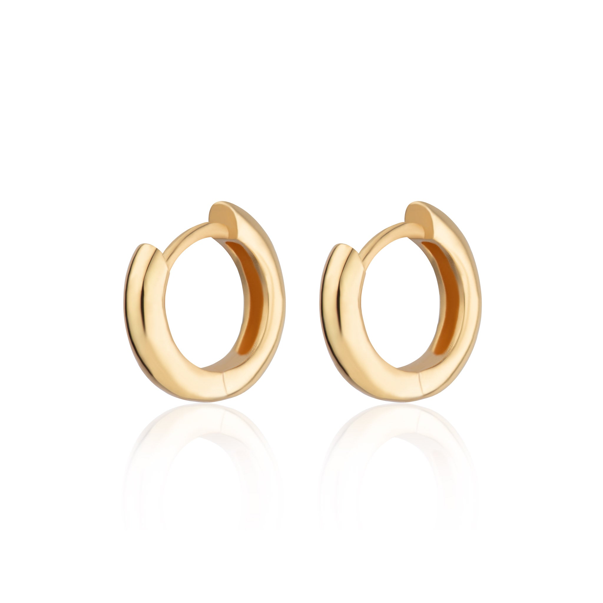 Gold plated Huggie Hoop Earrings - by Scream Pretty