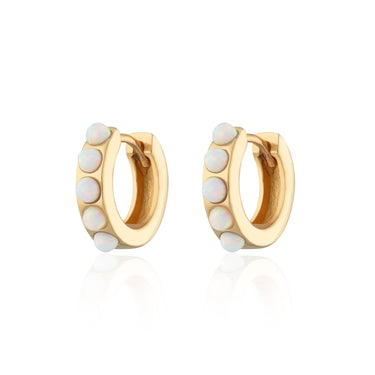  Opal Huggie Earrings - by Scream Pretty