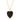  Black Heart Necklace with Slider Clasp - by Scream Pretty