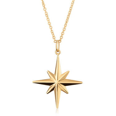  Large Faceted Starburst Necklace with Slider Clasp - by Scream Pretty