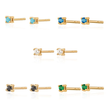 Gold Plated Teeny Tiny Stud Earrings by Scream Pretty