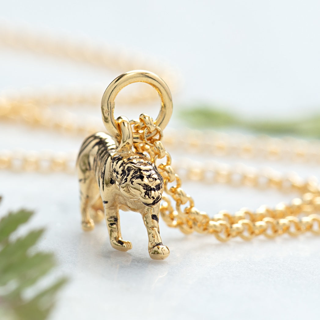 14K Gold Tiger Necklace – Baby Gold