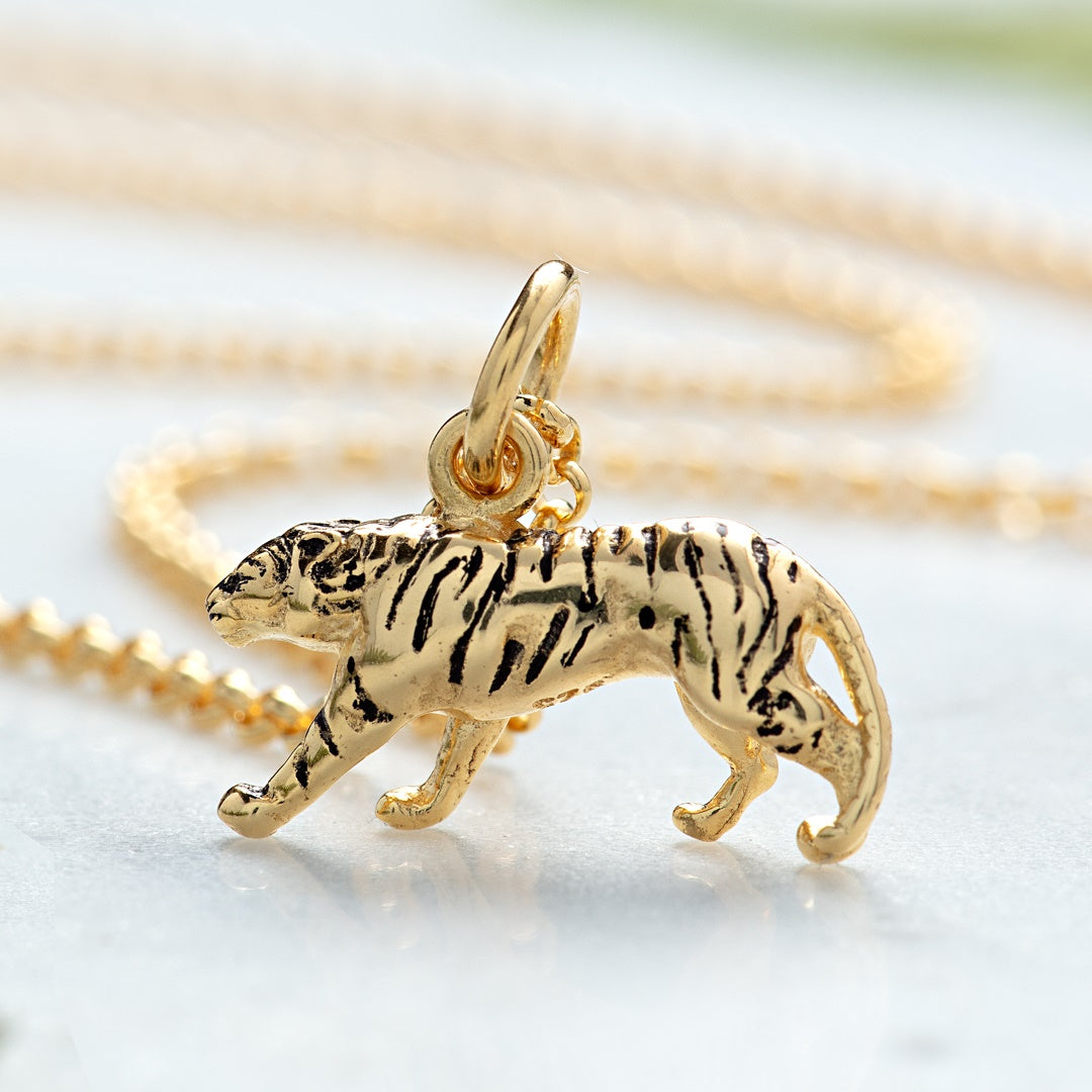 Ceramic Tiger necklace - 22k gold details – Woods of wonder