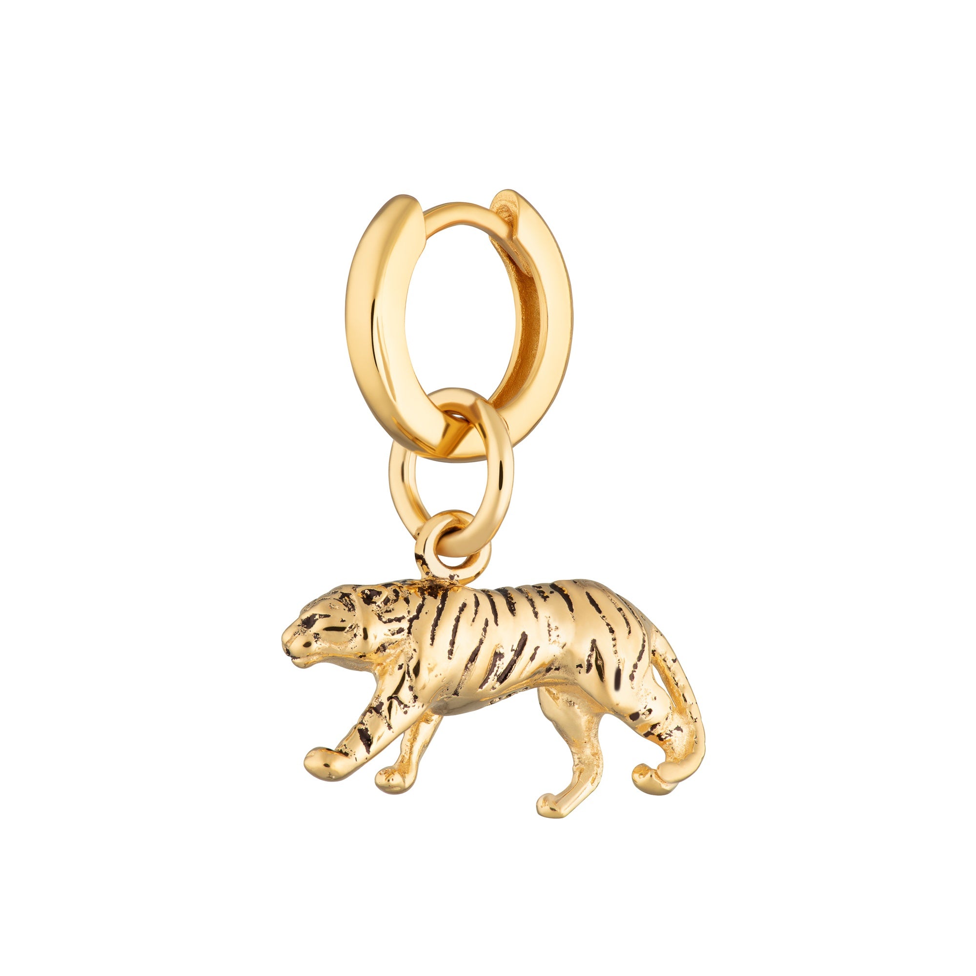 Tiger Single Huggie Earring by Scream Pretty