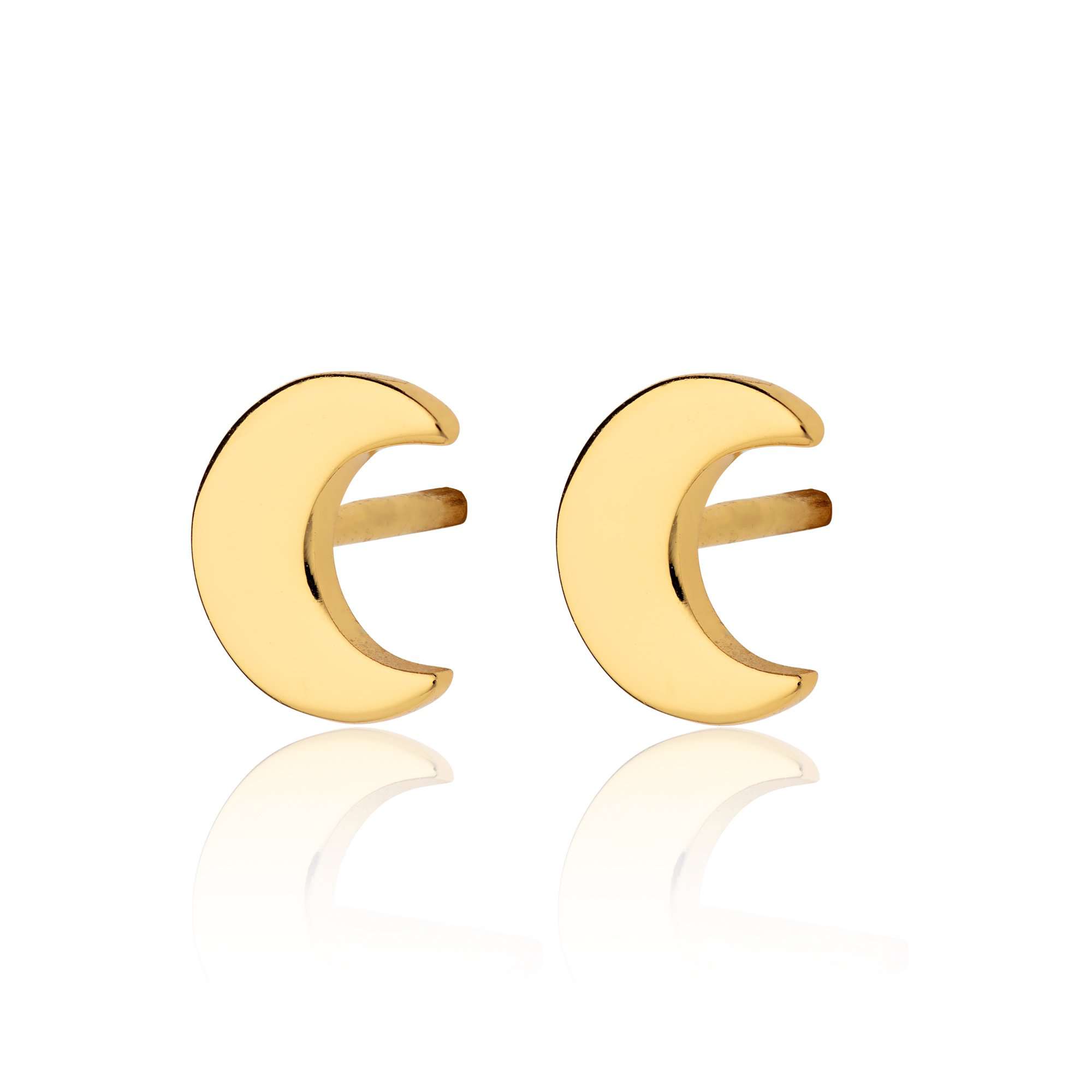  Crescent Moon Stud Earrings - by Scream Pretty