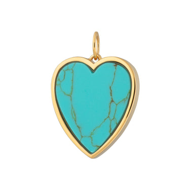  Turquoise Heart Charm - by Scream Pretty