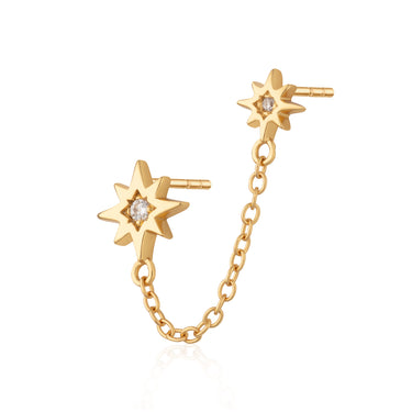 Hannah Martin Chained Star Studs  Single Earring by Scream Pretty