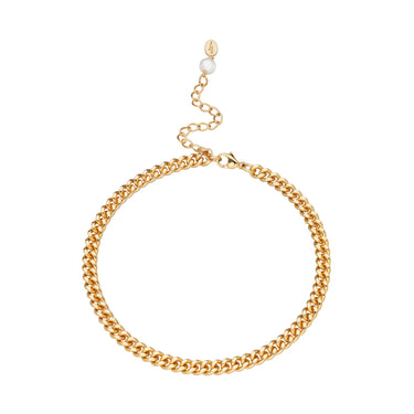 Gold Plated Hannah Martin Curb Chain Anklet - by Scream Pretty