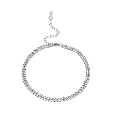 Silver Plated Hannah Martin Curb Chain Anklet - by Scream Pretty