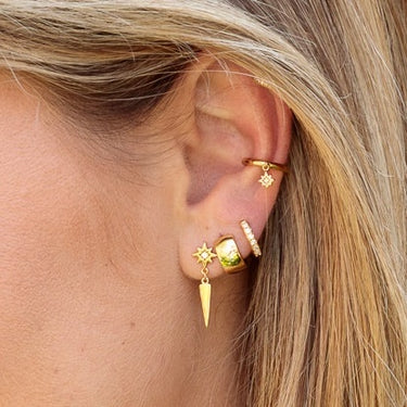 Hannah Martin Spike Drop Star Stud Earrings by Scream Pretty