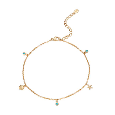 Gold Plated Hannah Martin Seaside Anklet - by Scream Pretty
