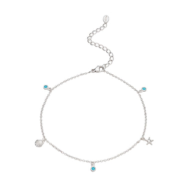Silver Plated Hannah Martin Seaside Anklet - by Scream Pretty
