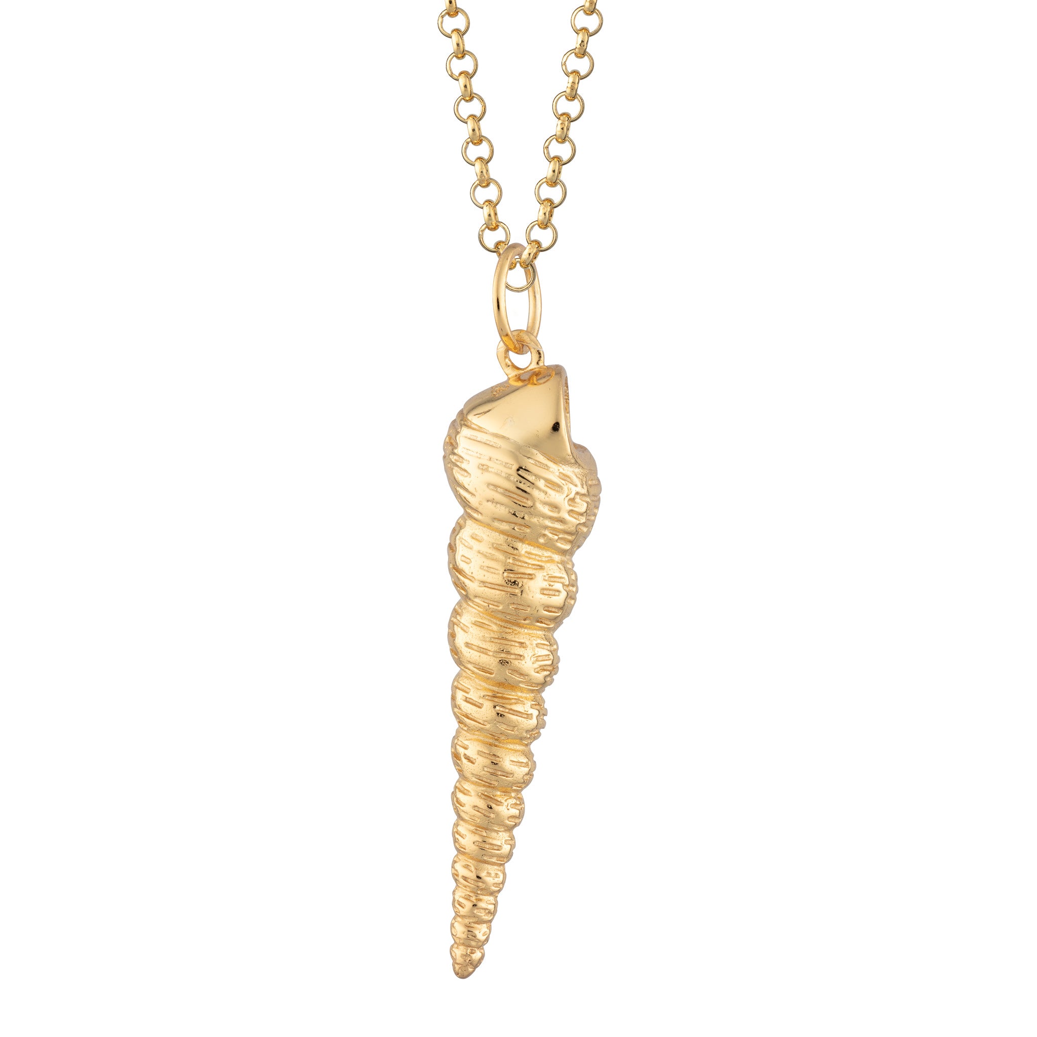 Gold Plated - Standard Chain Length Hannah Martin Spire Shell Necklace - by Scream Pretty