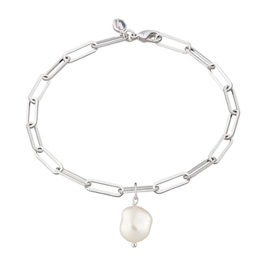  Hannah Martin Long Link Bracelet with Baroque Pearl - by Scream Pretty
