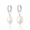  Hannah Martin Sparkle Huggie Earrings with Baroque Pearls - by Scream Pretty