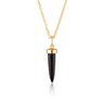 Black Spike Necklace with Slider Clasp - by Scream Pretty