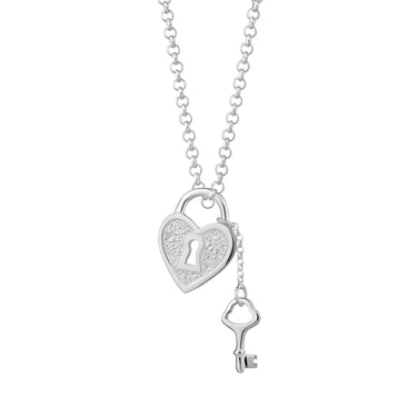  Heart Shaped Padlock and Key Necklace - by Scream Pretty
