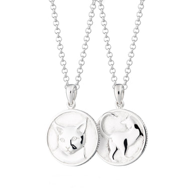 Cat Heads and Tails Necklace