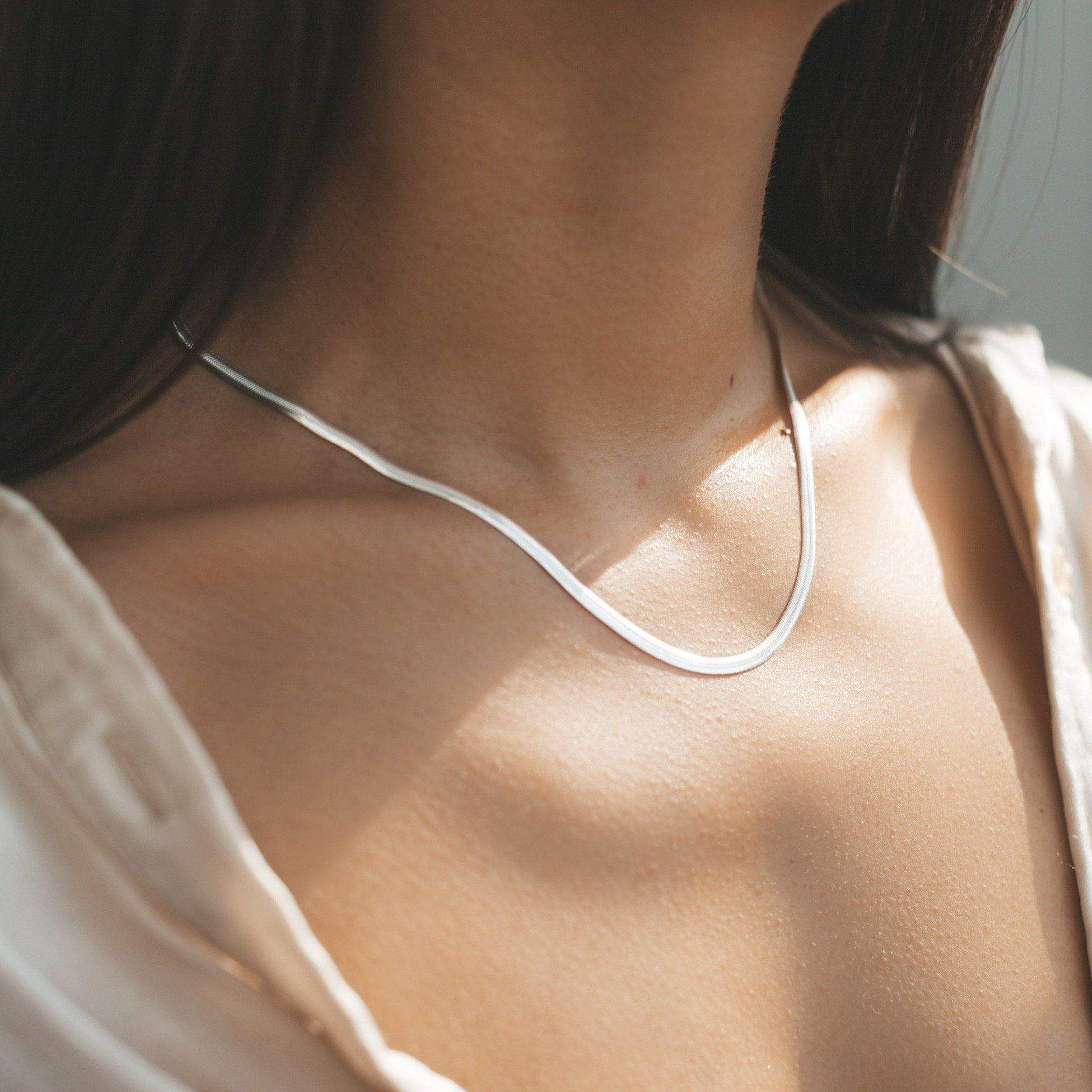  Flat Snake Chain Necklace - by Scream Pretty