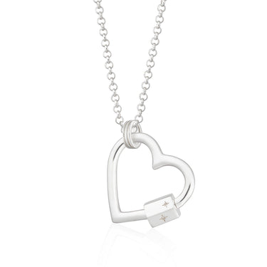  Heart Carabiner Charm Collector Necklace - by Scream Pretty