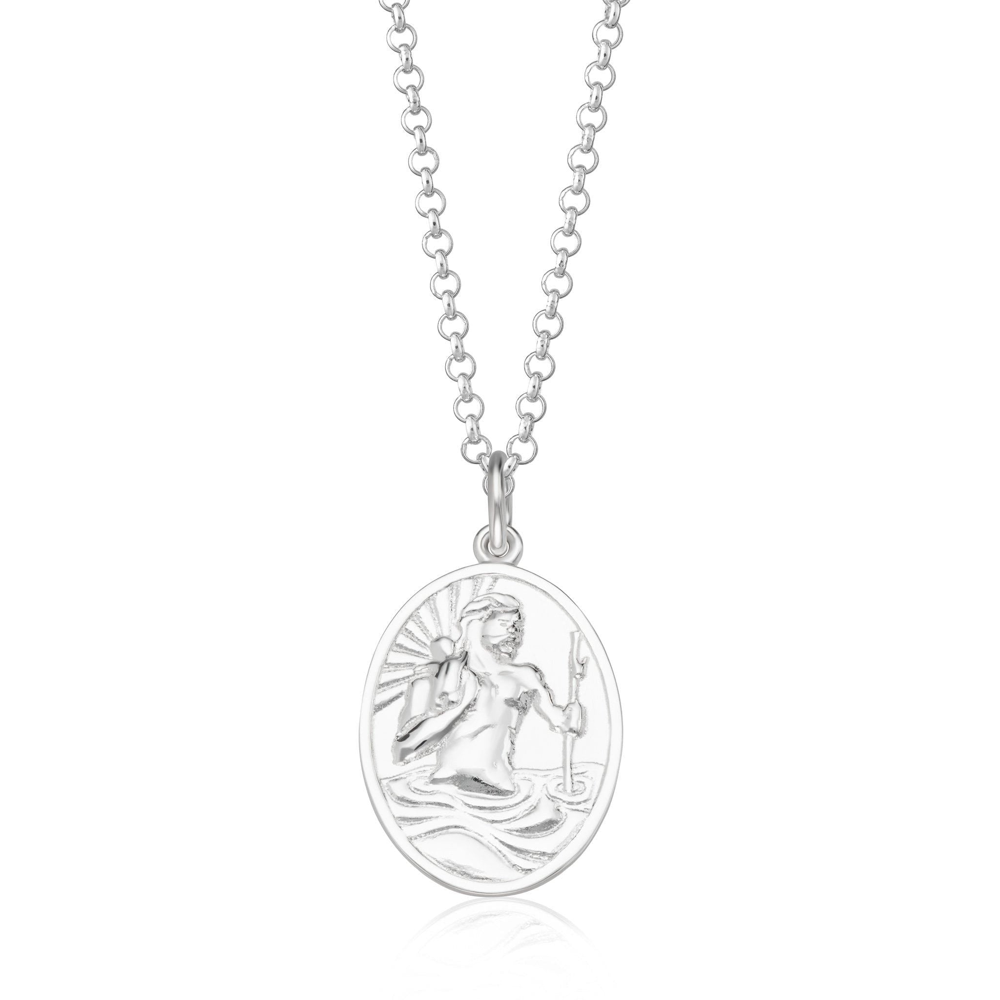 Silver St Christopher Necklace - Luna & Rose jewelry - Luna & Rose Jewellery