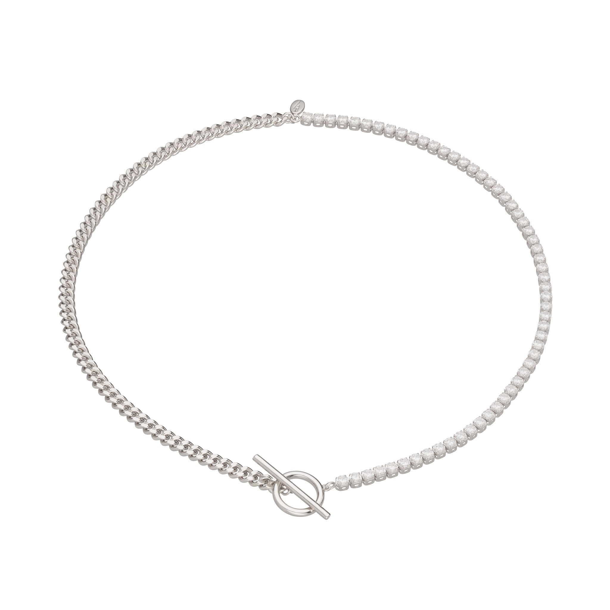 Rope T Bar Necklace Sterling Silver – Daisy London