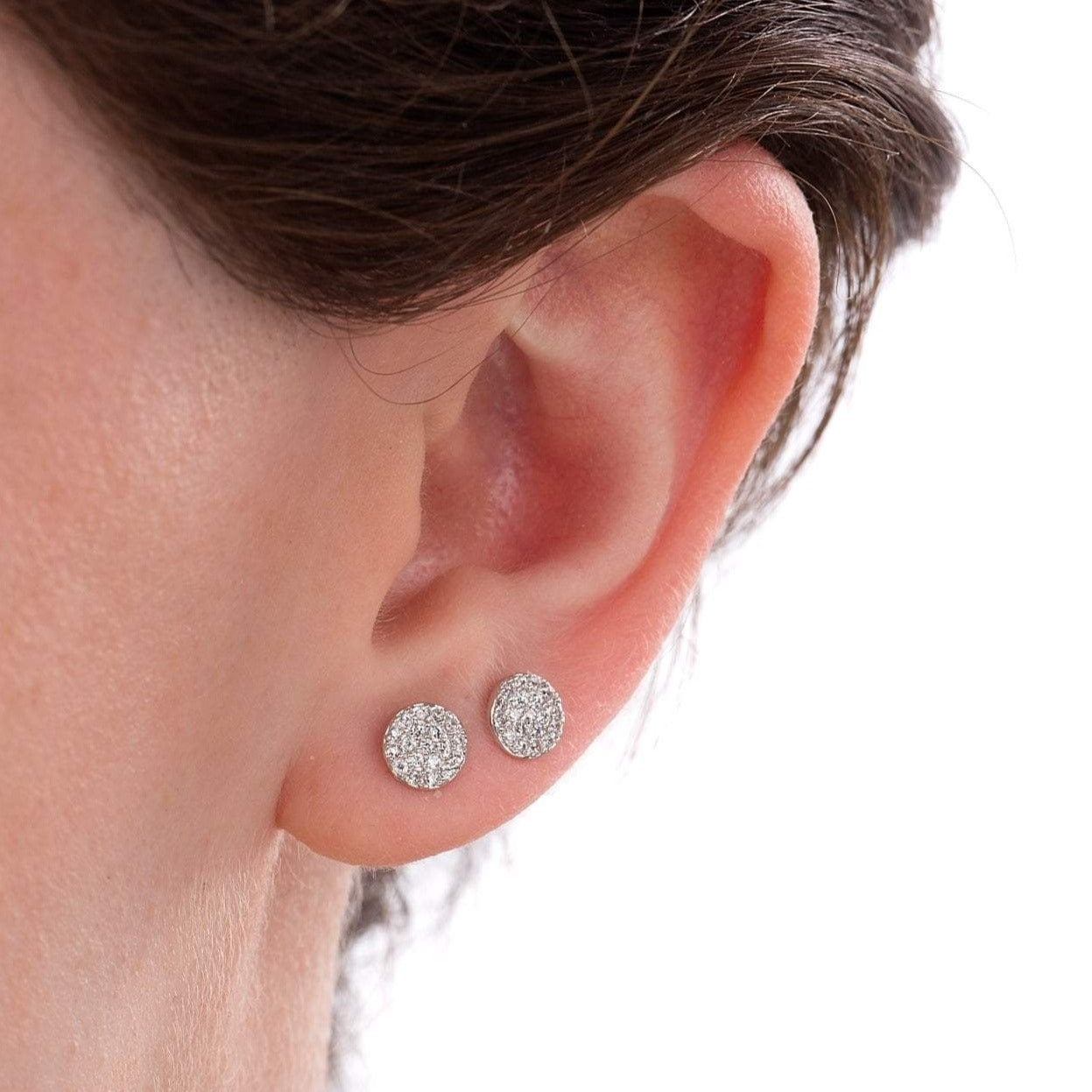  Pave Circle Stud Earrings - by Scream Pretty