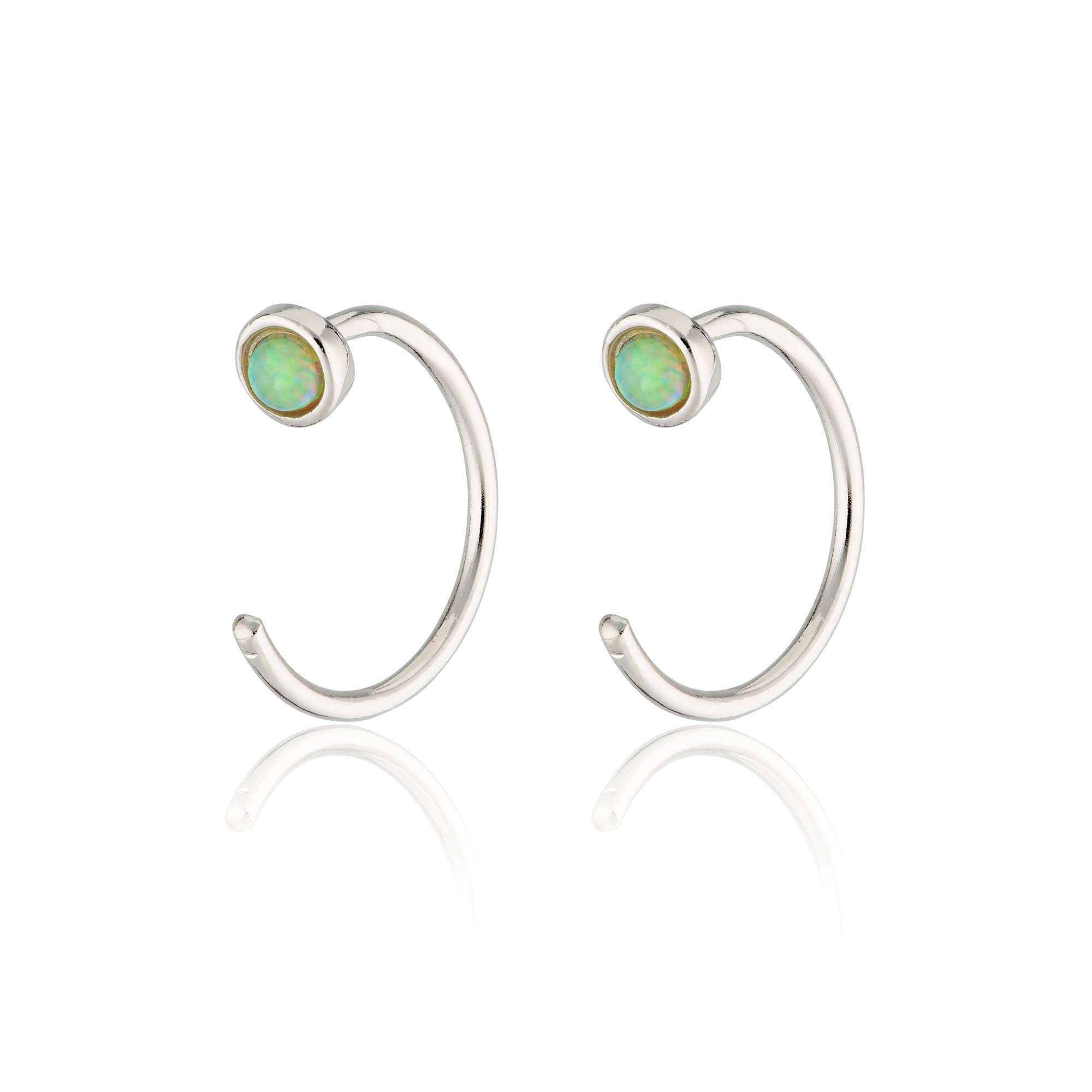 Reverse Baguette Open Hoop Huggie Earrings By Scream Pretty |  notonthehighstreet.com