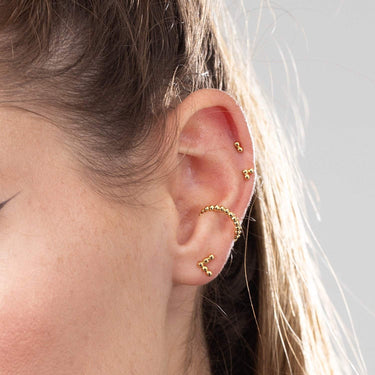  Solder Dot 5 Bead Stud Earrings - by Scream Pretty