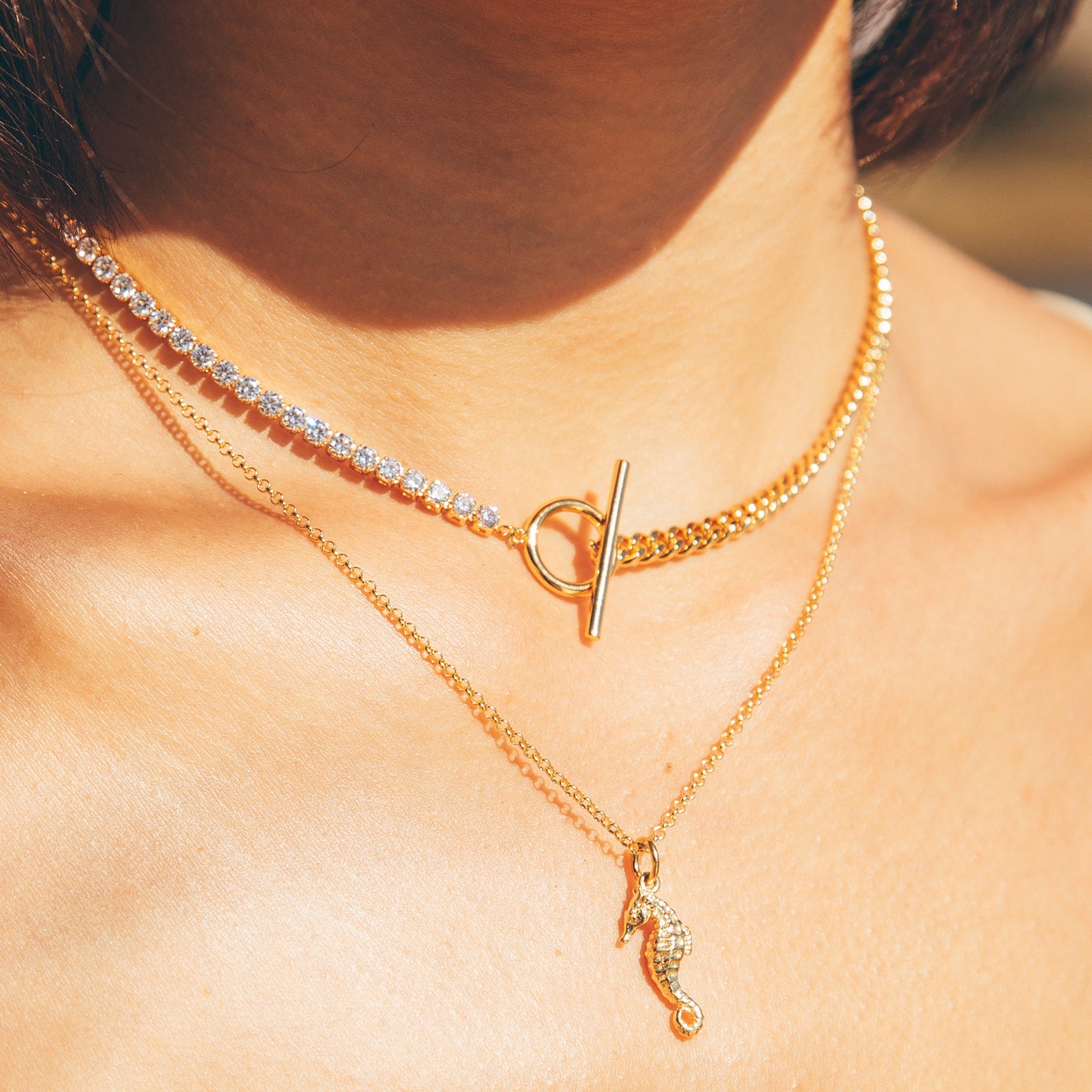 Lucy Williams x Missoma + Gold T Bar Chunky Chain Necklace