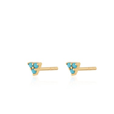  Turquoise Trinity Stud Earrings - by Scream Pretty