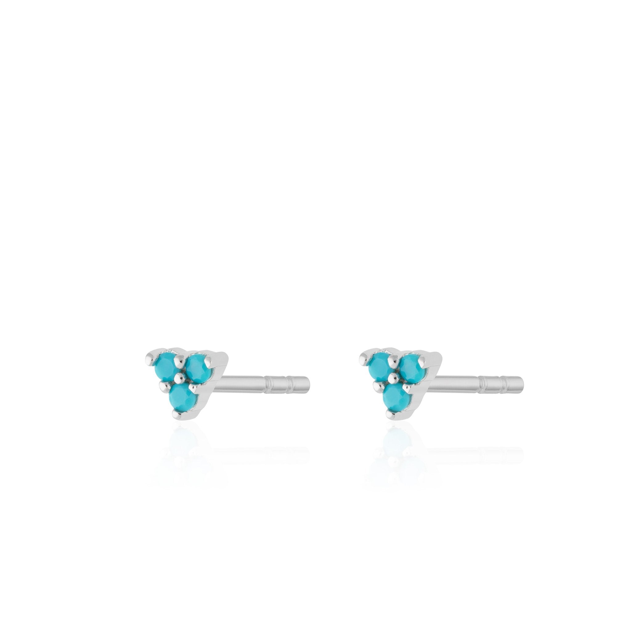  Turquoise Trinity Stud Earrings - by Scream Pretty