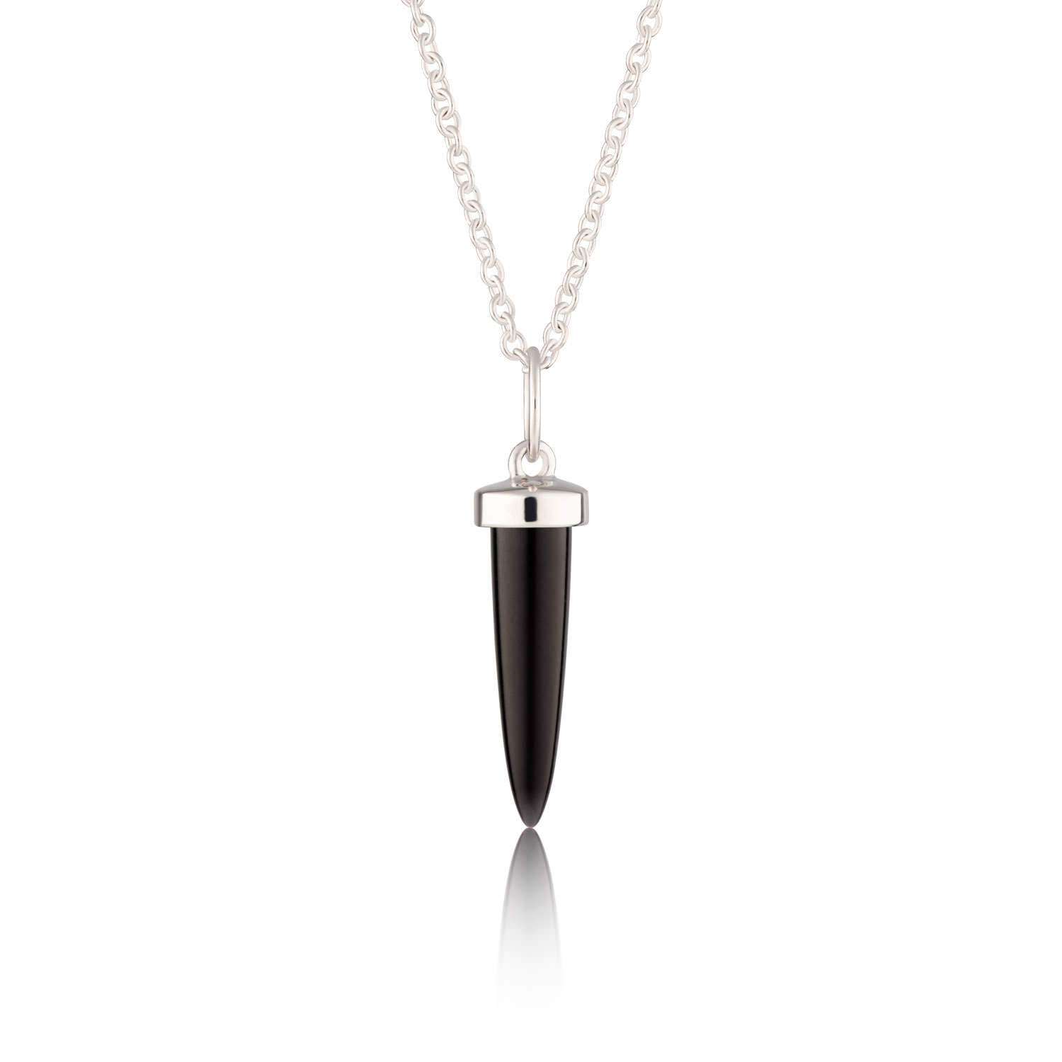  Black Spike Necklace with Slider Clasp - by Scream Pretty