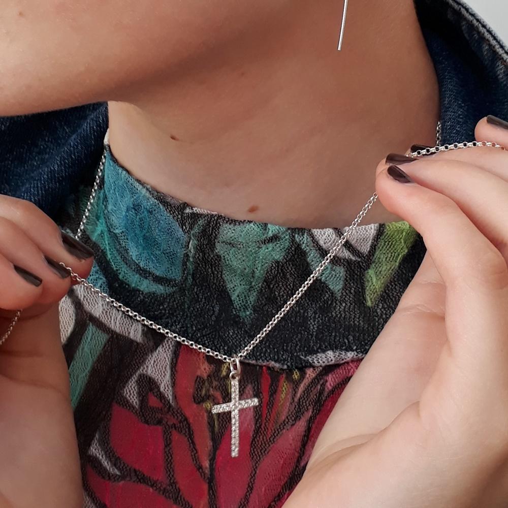  Crystal Cross Necklace - by Scream Pretty