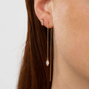  Droplet Crystal Threader Earrings - by Scream Pretty