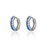  Huggie Earrings with Blue Stones - by Scream Pretty