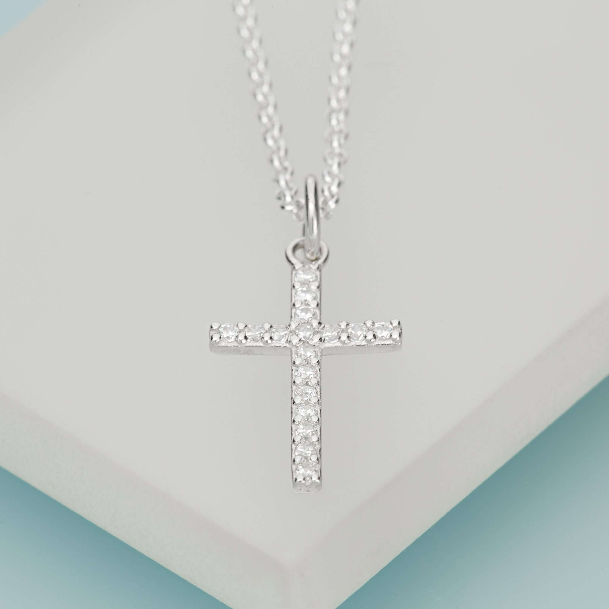 Hope Crystal Cross Necklace – Shimmer Culture