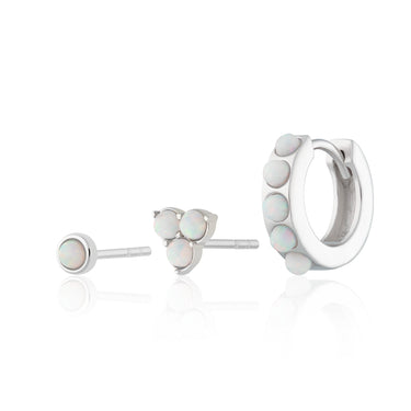  Opal Trinity Set of Three Earrings - by Scream Pretty